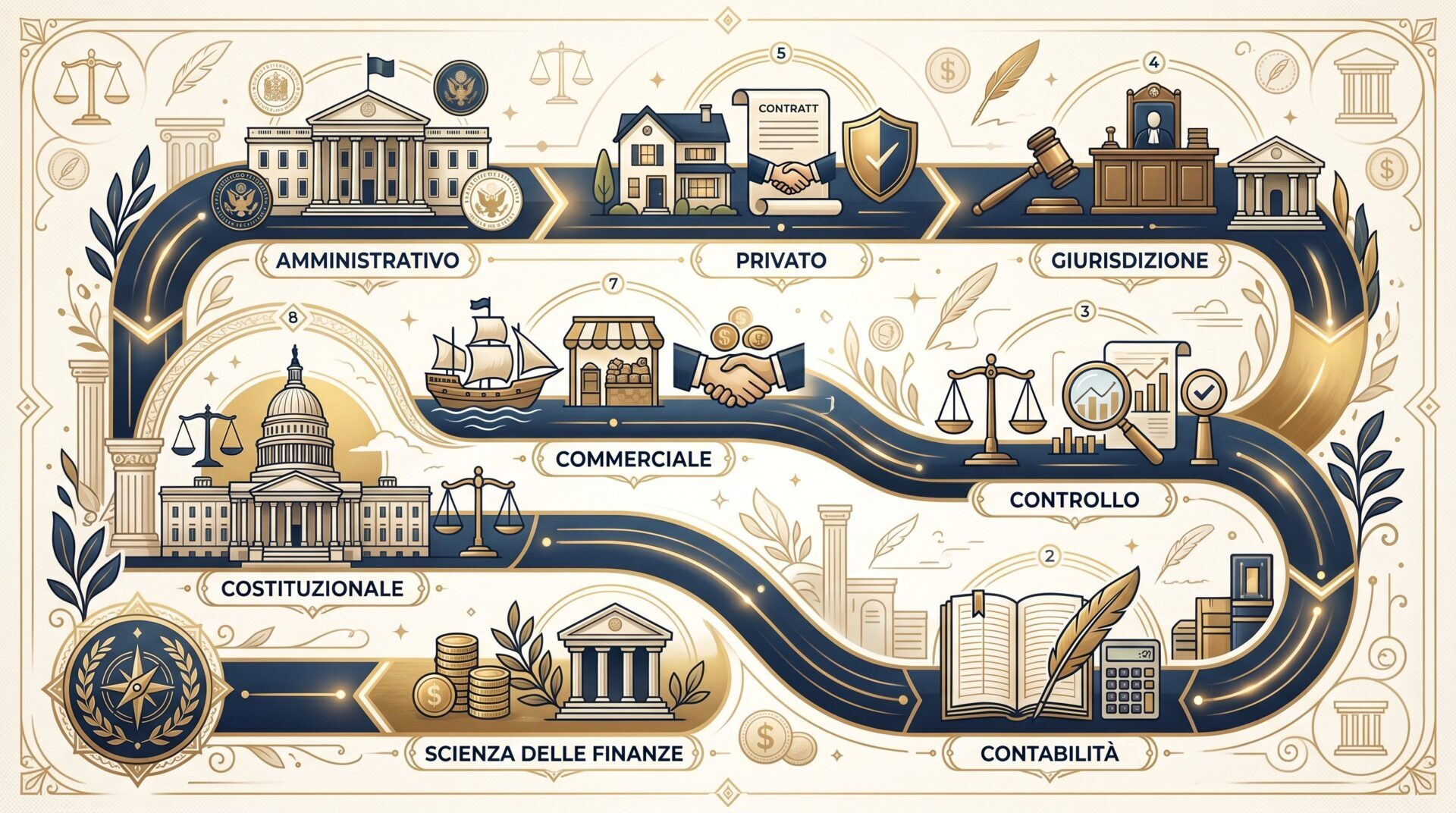 La struttura del corso per il concorso in Corte dei conti